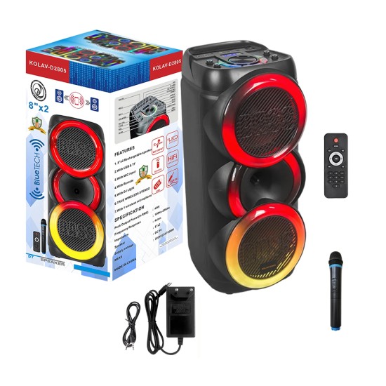 Ailiang Portable Wireless Karaoke Speaker KOLAV-D2805 with Mic Black